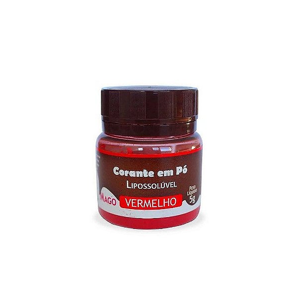 Corante Pó para Chocolate Vermelho 5g - Mago