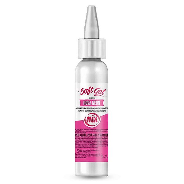 Corante Soft Gel Neon Rosa 25g - Mix
