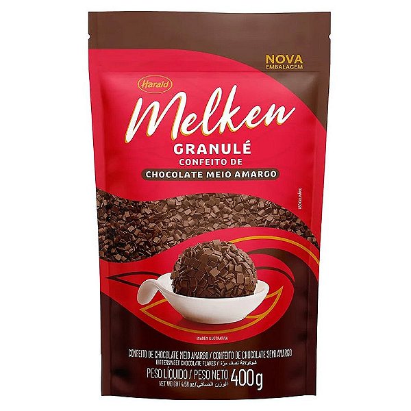 Chocolate Granulé Meio Amargo Melken 400g - Harald