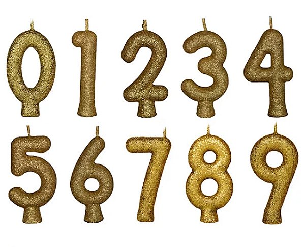 Vela Shine Ouro Número 5 - Alchester