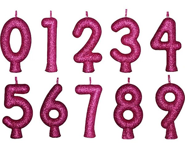 Vela Shine Rosa Número 5 - Alchester