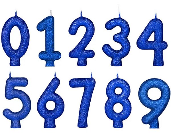 Vela Shine Azul Número 5 - Alchester
