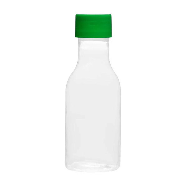 Garrafinha Pet 50ml Cristal com Tampa 10un Verde Escuro