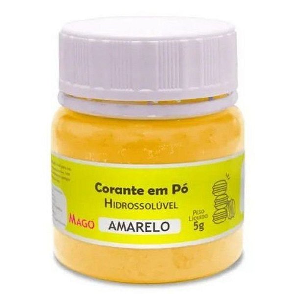 Corante Pó Hidrossolúvel Amarelo 5g - Mago