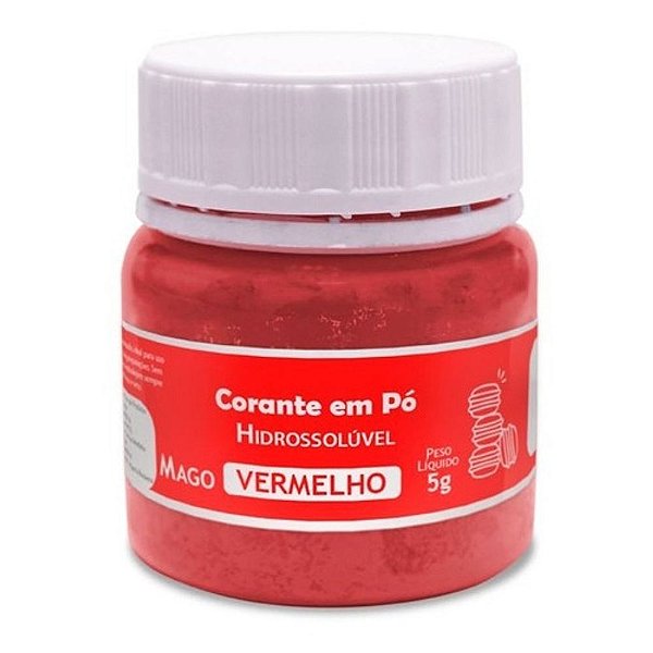 Corante Pó Hidrossolúvel Vermelho 5g - Mago