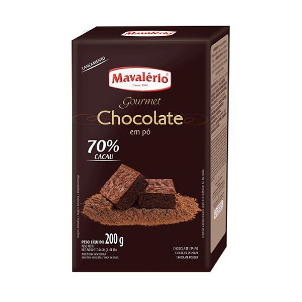 Chocolate Pó 70% Cacau 200G Mavalério