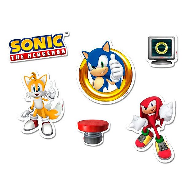 Mini Personagens Decorativo Sonic | 50 Unidades