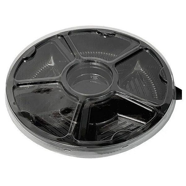 Petisqueira G 550 Bandeja com Divisória Preta - Galvanotek