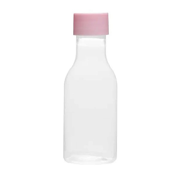 Garrafinha Pet 50ml Cristal com Tampa 10un Rosa Bebê