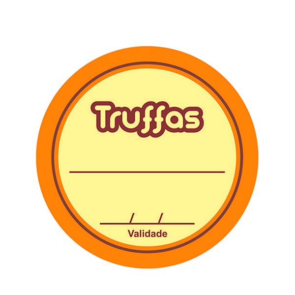 Etiqueta Adesiva Hiper Trufa Validade Redonda | 60 Unidades