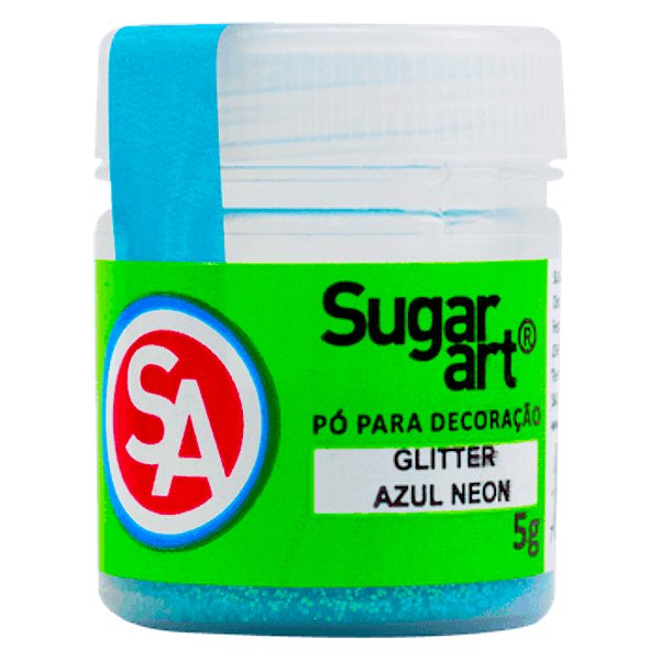 Glitter para Decoração 5G Neon Azul Sugar Art