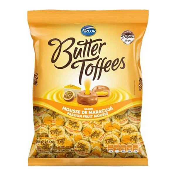 Bala Butter Toffe 500gr Maracujá