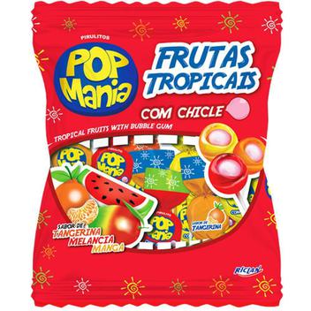 Pirulito Pop Mania 600G Frutas Tropic | 50 Unidades