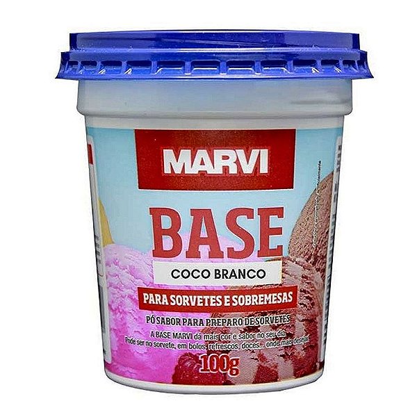 Base para Sorvete Marvi 100G Coco Branco