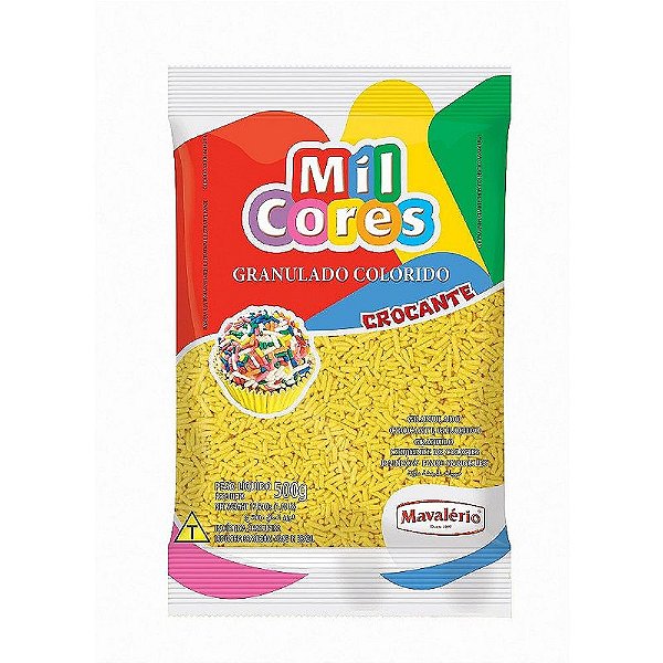 Granulado Crocante Amarelo Mil Cores 500g - Mavalério
