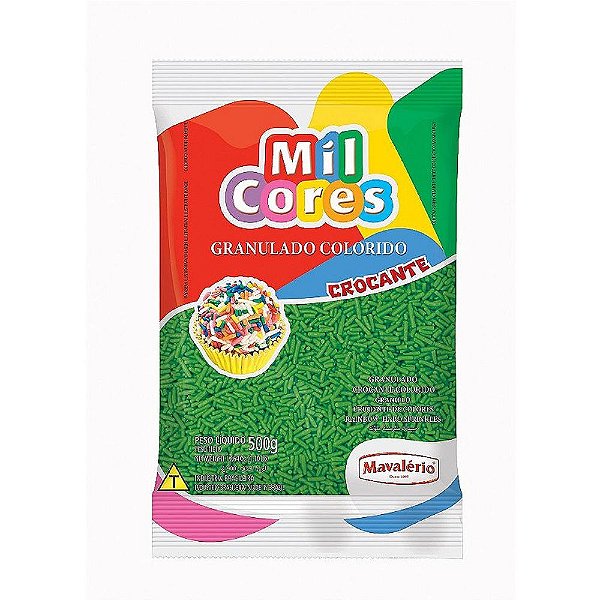 Granulado Crocante Verde Mil Cores 500g - Mavalério
