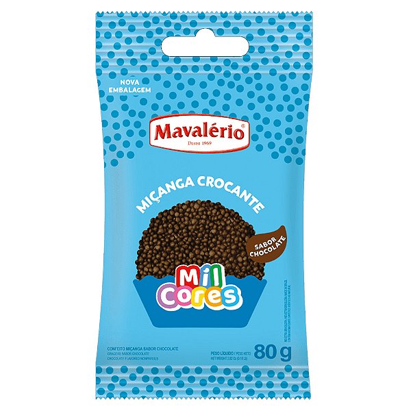Confeito Miçanga Chocolate 80g - Mavalério