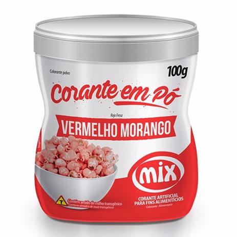 Corante Pó 100G Vermelho Morango Mix