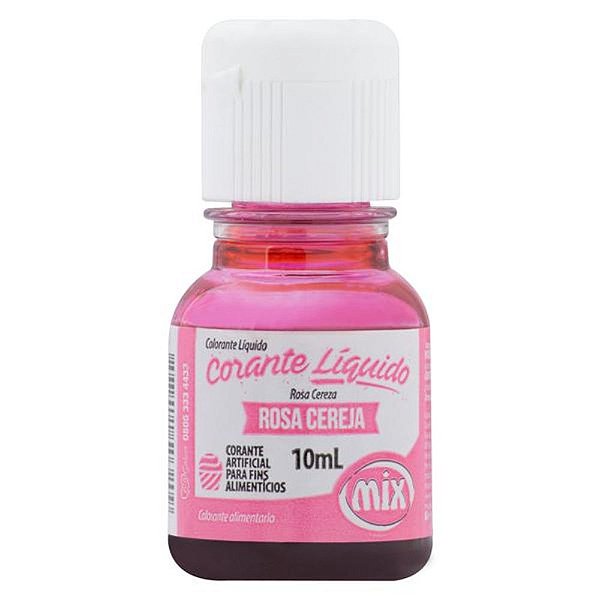 Corante Líquido Rosa Cereja 10ml - Mix