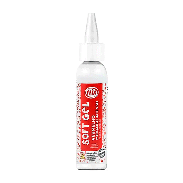 Corante Soft Gel Vermelho Morango 25g - Mix
