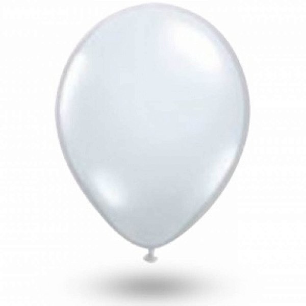 Balão 7 Liso Branco Polar | 50 Unidades