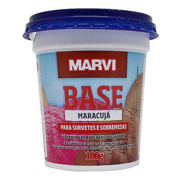 Base para Sorvete Marvi 100G Maracujá