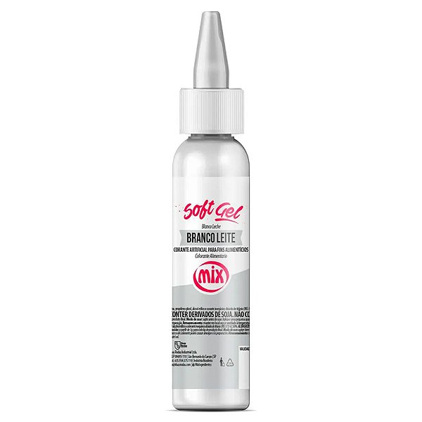 Corante Soft Gel Branco Leite Mix 25G