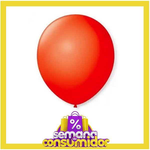 Balão 9 Liso Vermelho Quente | 50 Unidades