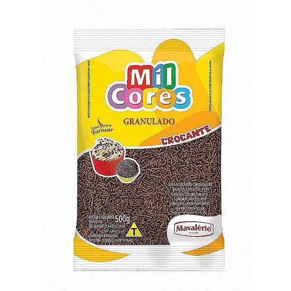 Granulado Crocante Chocolate  Mil Cores 500g - Mavalério