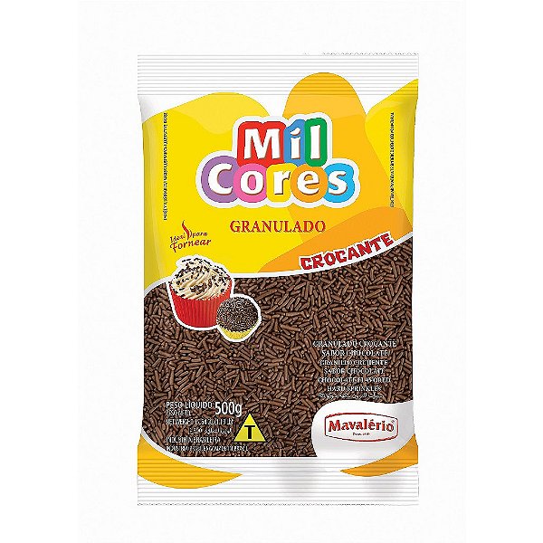 Granulado Crocante Mil Cores 500G Chocolate Mavalério