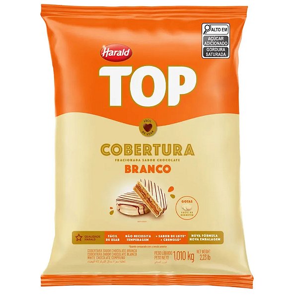Cobertura Top Gotas 1,01kg Branco - Harald