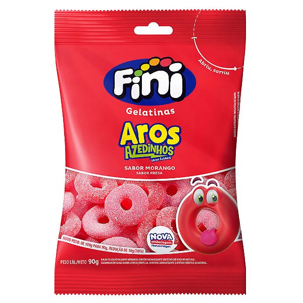 Fini 90G Aros de Morango