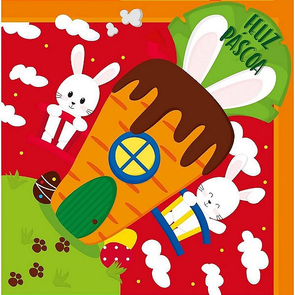 Express 39X39cm Casa na Cenoura Vermelho 25un - Cromus