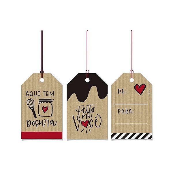 Tags De/ Para Kraft Doçura 5X8 12un - Cromus