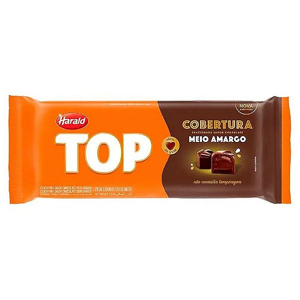 Cobertura Top Barra 1,010kg Meio Amargo - Harald
