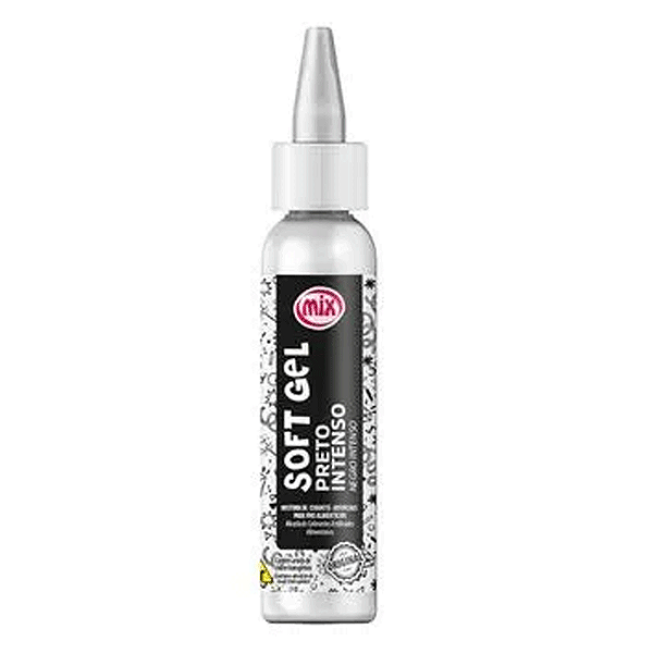 Corante Soft Gel Preto Intenso 25g - Mix