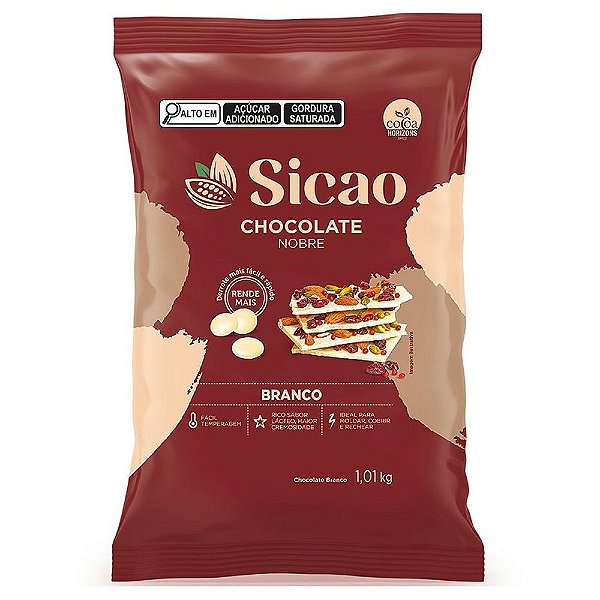 Chocolate em Gotas Branco 1,01kg - Sicao