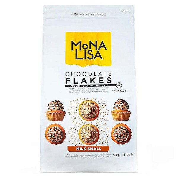 Chocolate Monalisa Flakes (Split) Ao Leite 5kg Small - Callebaut