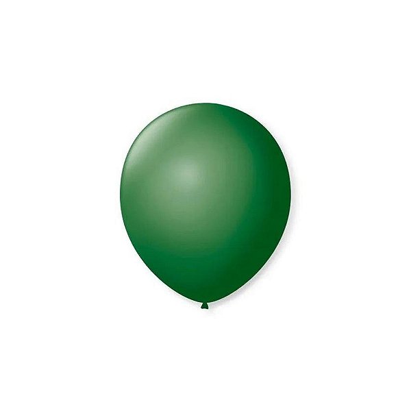 Balão 5 Liso Redondo Verde Folha | 50 Unidades