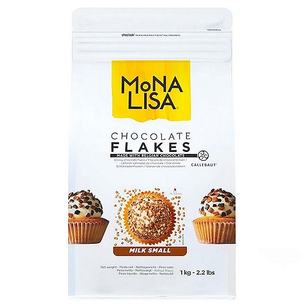 Chocolate Monalisa Flakes (Split) Ao Leite 1kg Small - Callebaut