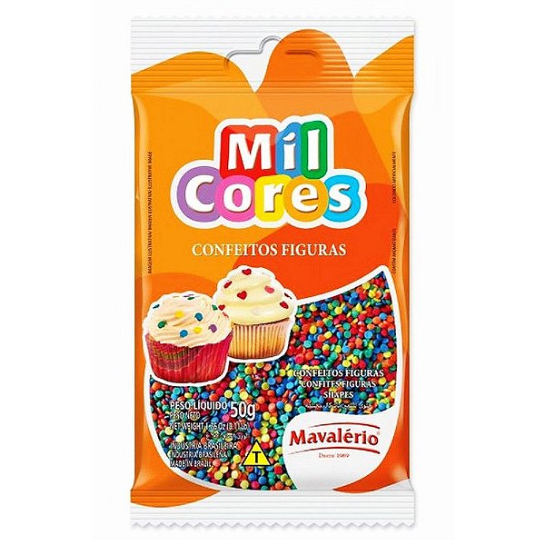 Confeito Figura Mini Confete 50g - Mavalério