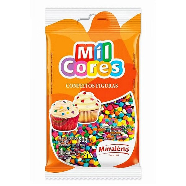 Confeito Figura Confete 50g -  Mavalério