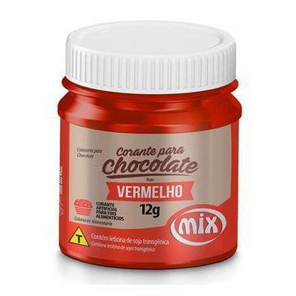 Corante em Gel para Chocolate Vermelho 12g - Mix