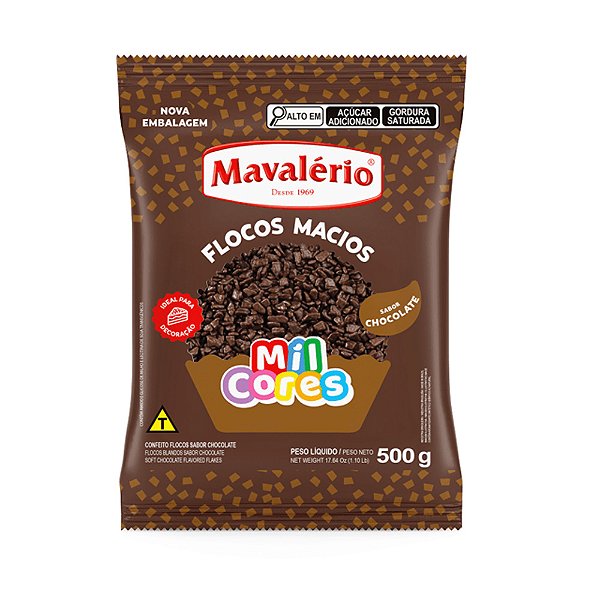 Flocos Macio Chocolate Mil Cores 500g - Mavalério