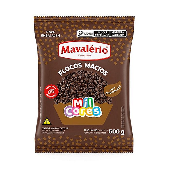 Flocos Macio Chocolate Mil Cores 500g - Mavalério