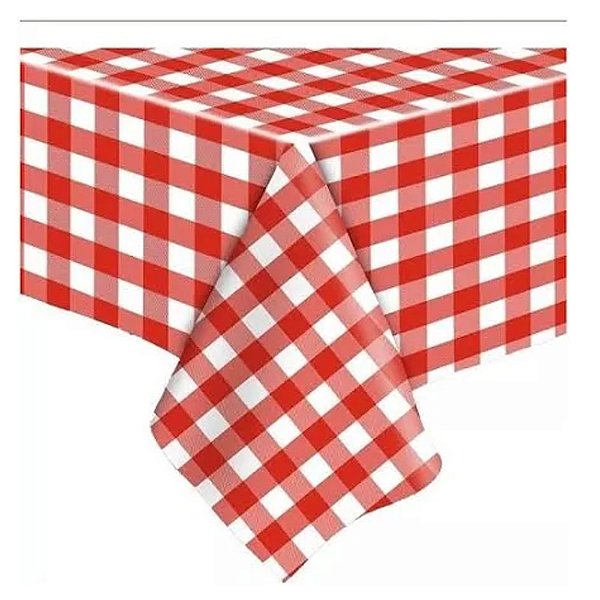 Toalha Perolizada Xadrez Vermelho 78X78cm  10un - Inove