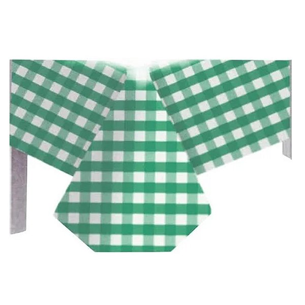 Toalha Perolizada Xadrez Verde 78X78cm  10un - Inove