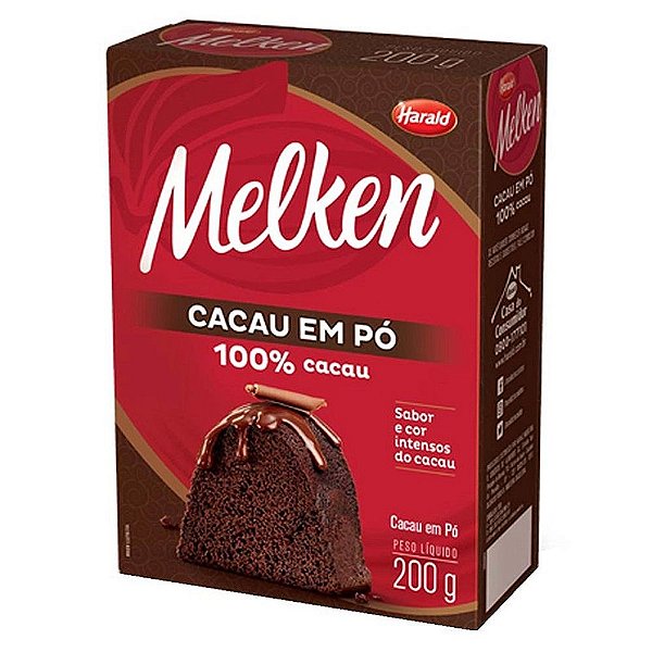 Cacau em Pó Melken 100% 200G - Harald