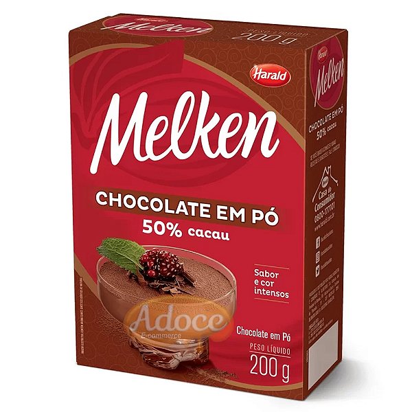 Chocolate Pó 50% Melken 200gr Harald
