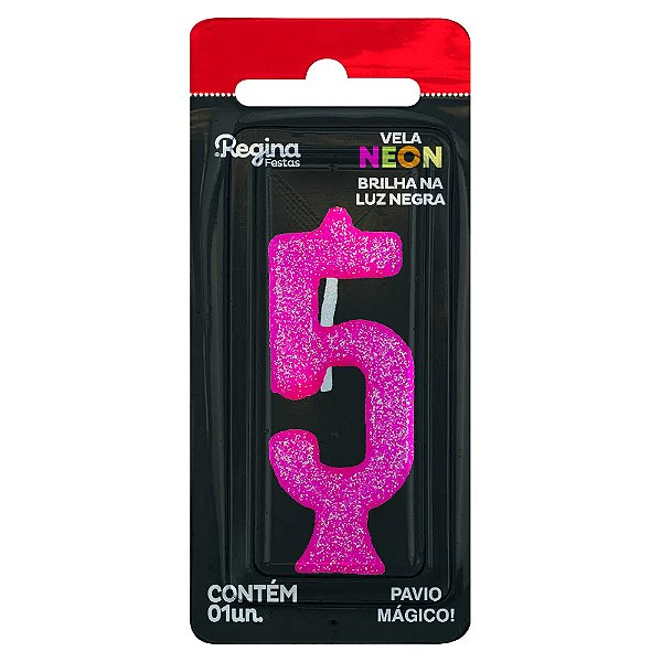 Vela Glitter Neon Pink 5